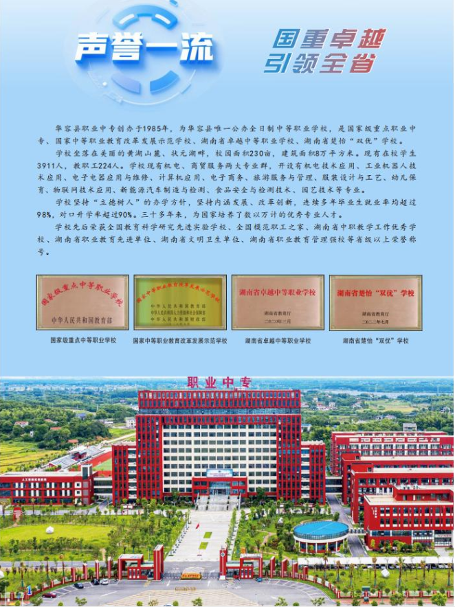 公办中专华容县职业中专2025年招生简章